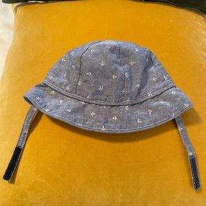 Blue Janie and Jack Bucket Hat with logo